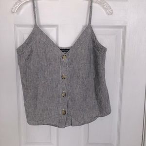 Abercrombie & Fitch Linen Blend Tank Top